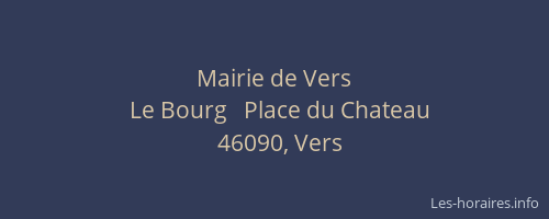 Mairie de Vers