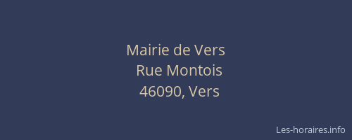 Mairie de Vers