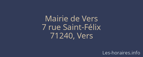 Mairie de Vers