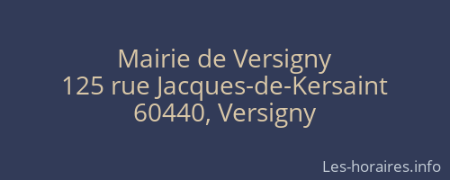 Mairie de Versigny