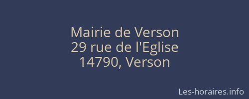 Mairie de Verson
