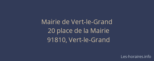 Mairie de Vert-le-Grand