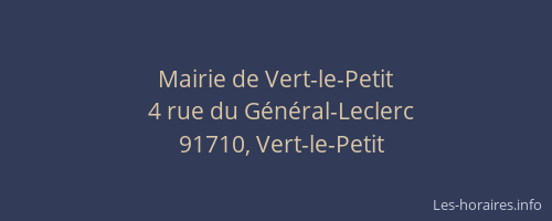 Mairie de Vert-le-Petit