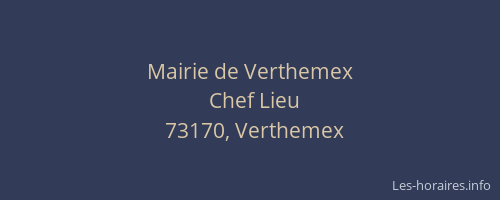 Mairie de Verthemex