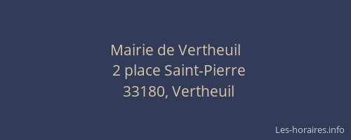 Mairie de Vertheuil