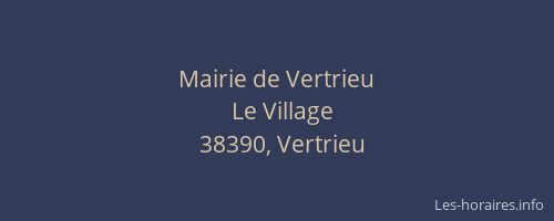 Mairie de Vertrieu