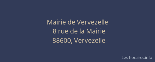 Mairie de Vervezelle