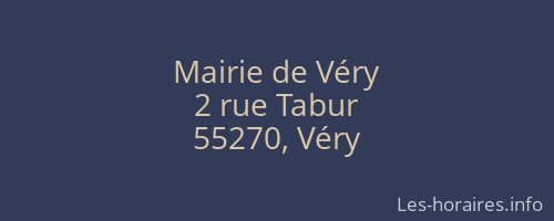 Mairie de Véry