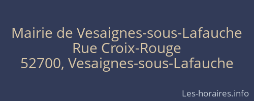 Mairie de Vesaignes-sous-Lafauche