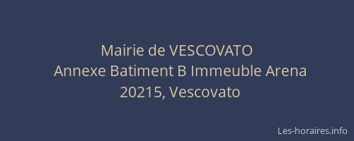 Mairie de VESCOVATO