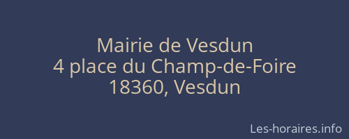 Mairie de Vesdun