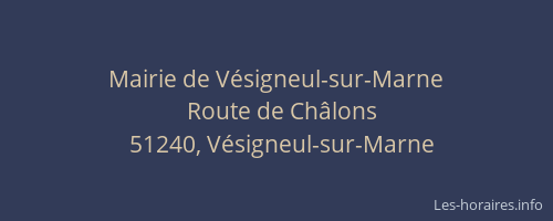 Mairie de Vésigneul-sur-Marne