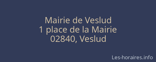 Mairie de Veslud
