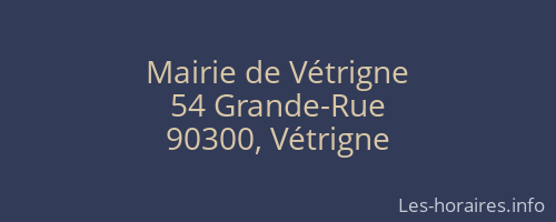 Mairie de Vétrigne