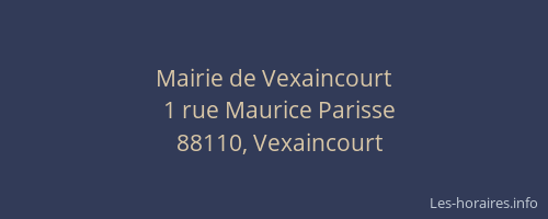 Mairie de Vexaincourt