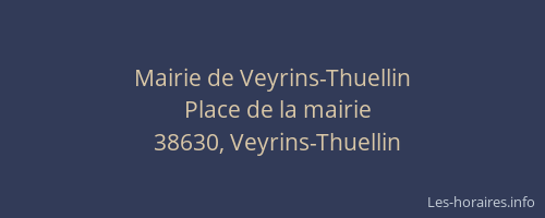 Mairie de Veyrins-Thuellin