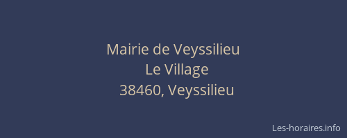 Mairie de Veyssilieu
