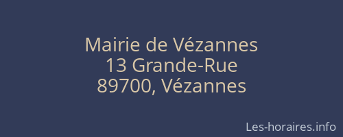 Mairie de Vézannes