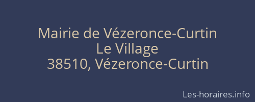 Mairie de Vézeronce-Curtin