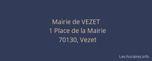 Mairie de VEZET