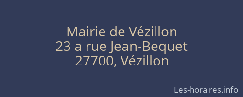 Mairie de Vézillon