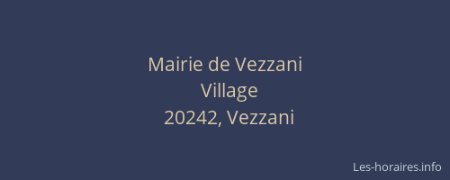 Mairie de Vezzani