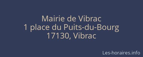 Mairie de Vibrac