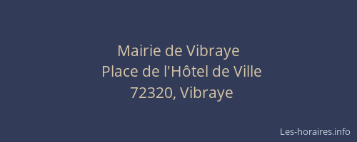 Mairie de Vibraye