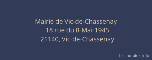 Mairie de Vic-de-Chassenay