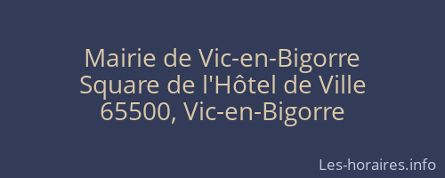 Mairie de Vic-en-Bigorre