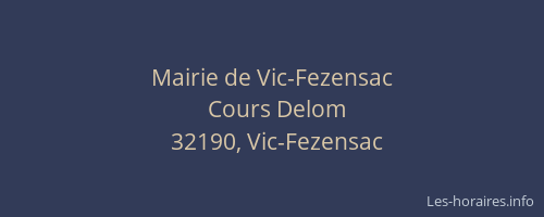 Mairie de Vic-Fezensac