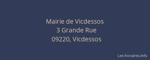 Mairie de Vicdessos