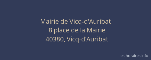 Mairie de Vicq-d'Auribat