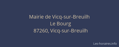 Mairie de Vicq-sur-Breuilh