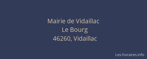 Mairie de Vidaillac