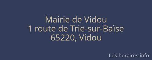 Mairie de Vidou