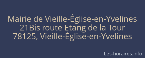 Mairie de Vieille-Église-en-Yvelines