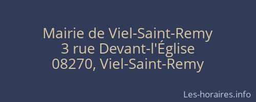 Mairie de Viel-Saint-Remy