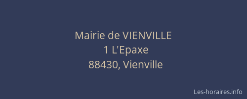 Mairie de VIENVILLE