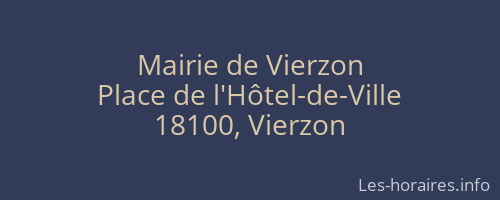 Mairie de Vierzon