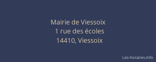 Mairie de Viessoix