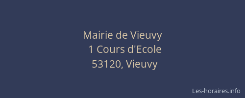 Mairie de Vieuvy