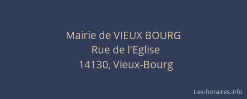 Mairie de VIEUX BOURG
