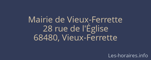 Mairie de Vieux-Ferrette