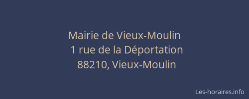 Mairie de Vieux-Moulin
