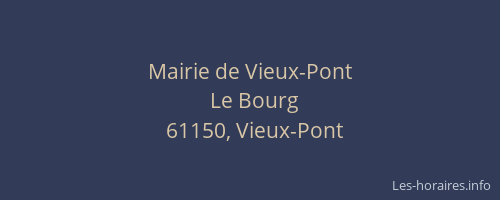 Mairie de Vieux-Pont