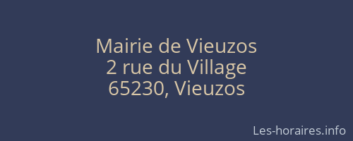 Mairie de Vieuzos