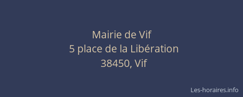 Mairie de Vif