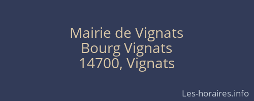 Mairie de Vignats