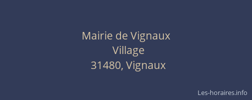 Mairie de Vignaux